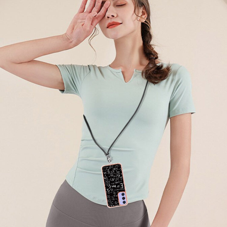 For Samsung Galaxy A16 5G Electroplating Dual-side IMD Phone Case with Lanyard