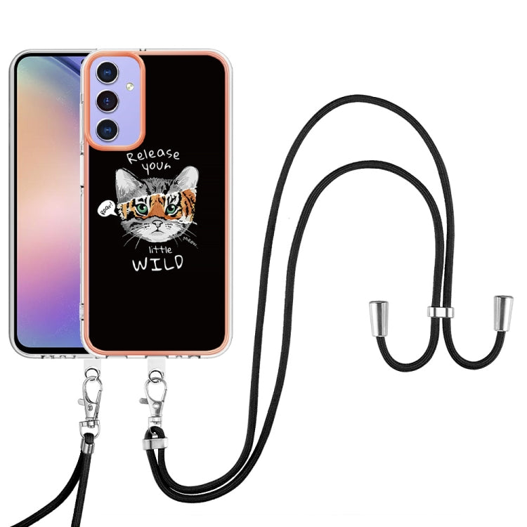For Samsung Galaxy A16 5G Electroplating Dual-side IMD Phone Case with Lanyard