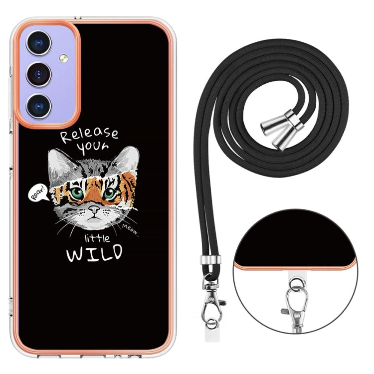For Samsung Galaxy A16 5G Electroplating Dual-side IMD Phone Case with Lanyard