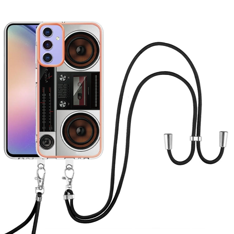 For Samsung Galaxy A16 5G Electroplating Dual-side IMD Phone Case with Lanyard
