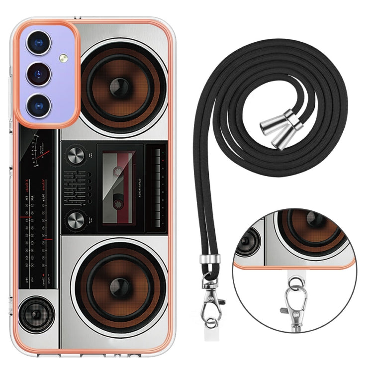 For Samsung Galaxy A16 5G Electroplating Dual-side IMD Phone Case with Lanyard