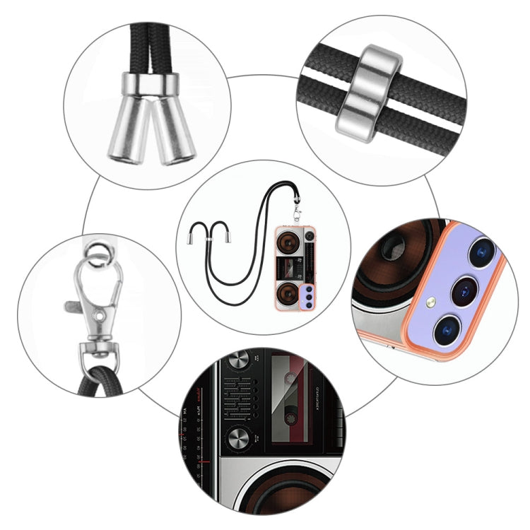 For Samsung Galaxy A16 5G Electroplating Dual-side IMD Phone Case with Lanyard