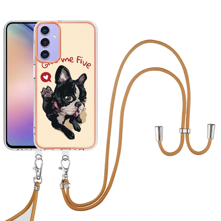 For Samsung Galaxy A16 5G Electroplating Dual-side IMD Phone Case with Lanyard