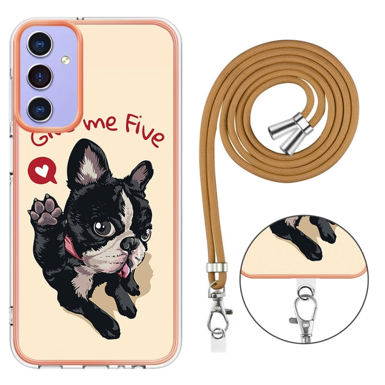 For Samsung Galaxy A16 5G Electroplating Dual-side IMD Phone Case with Lanyard