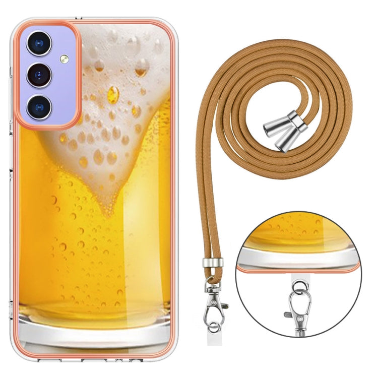 For Samsung Galaxy A16 5G Electroplating Dual-side IMD Phone Case with Lanyard
