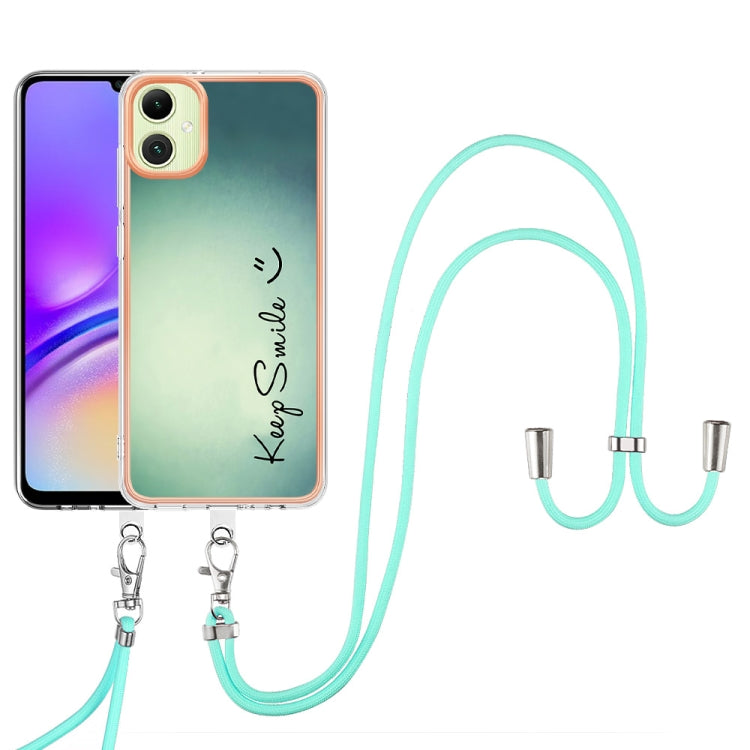 For Samsung Galaxy A06 4G Electroplating Dual-side IMD Phone Case with Lanyard