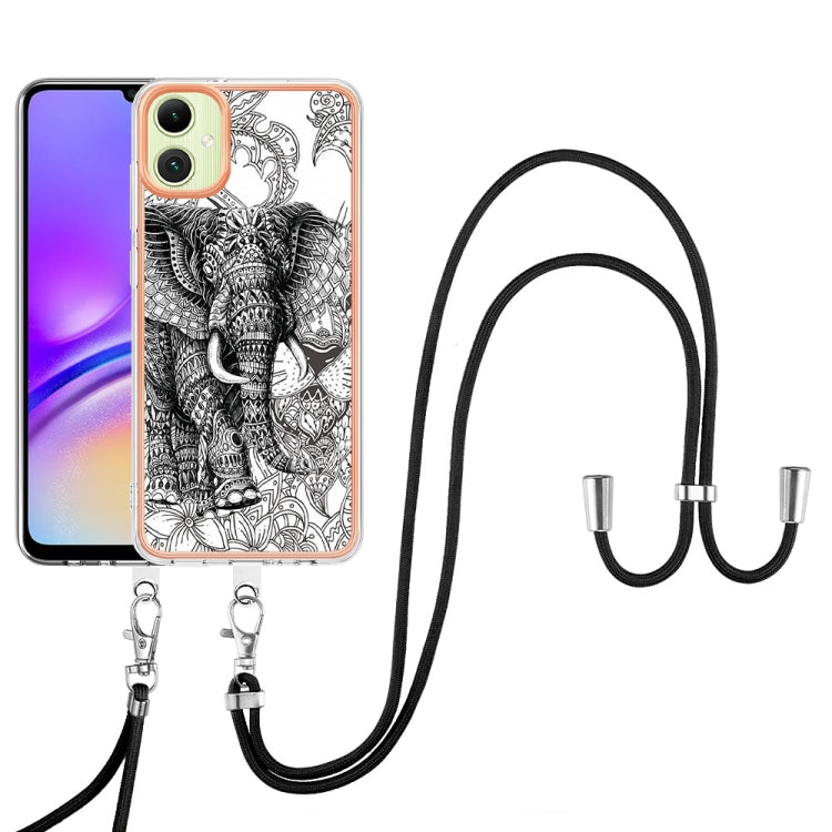 For Samsung Galaxy A06 4G Electroplating Dual-side IMD Phone Case with Lanyard