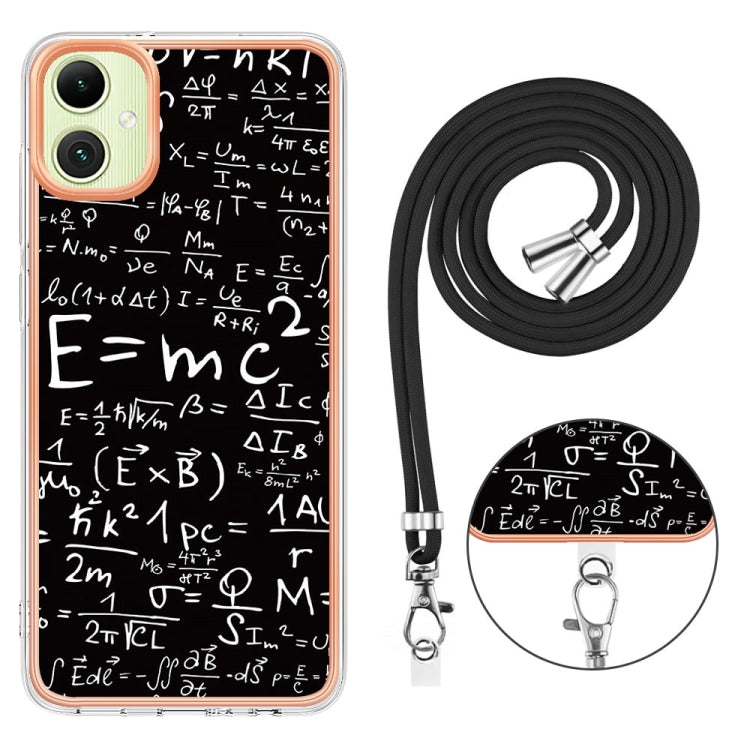 For Samsung Galaxy A06 4G Electroplating Dual-side IMD Phone Case with Lanyard