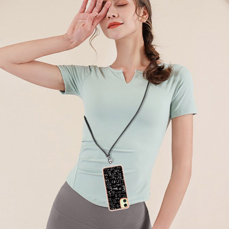 For Samsung Galaxy A06 4G Electroplating Dual-side IMD Phone Case with Lanyard
