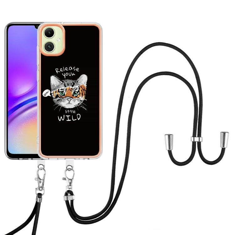 For Samsung Galaxy A06 4G Electroplating Dual-side IMD Phone Case with Lanyard