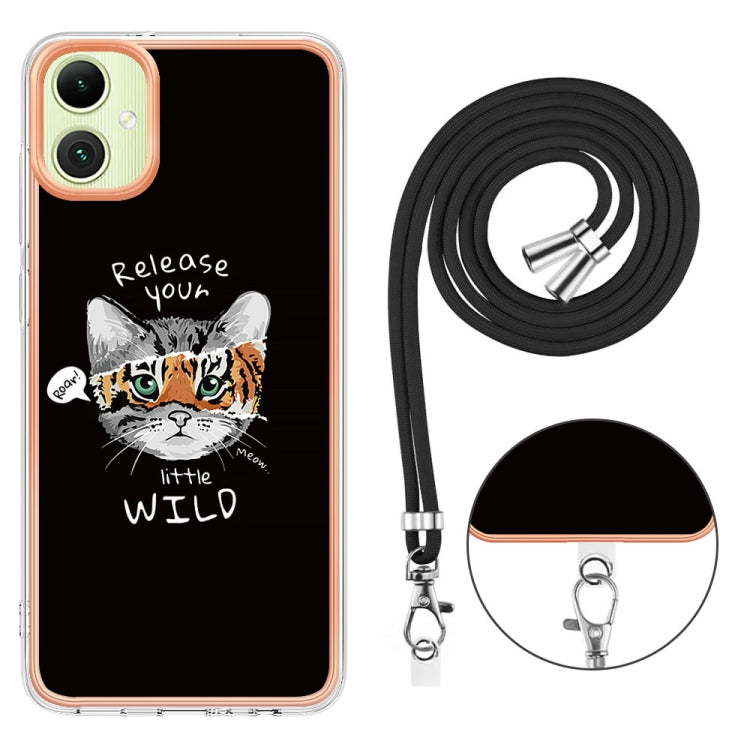 For Samsung Galaxy A06 4G Electroplating Dual-side IMD Phone Case with Lanyard