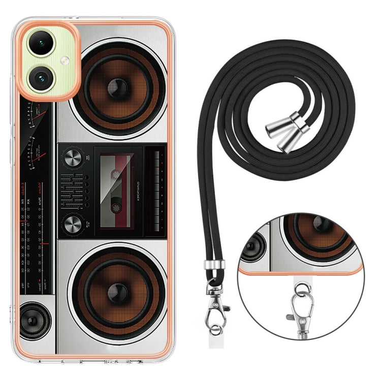 For Samsung Galaxy A06 4G Electroplating Dual-side IMD Phone Case with Lanyard