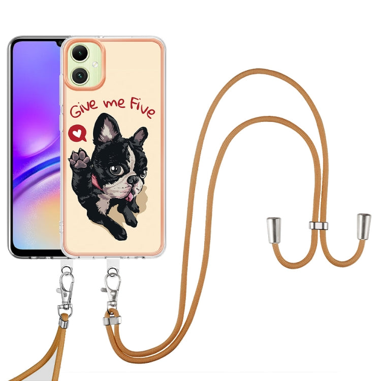 For Samsung Galaxy A06 4G Electroplating Dual-side IMD Phone Case with Lanyard