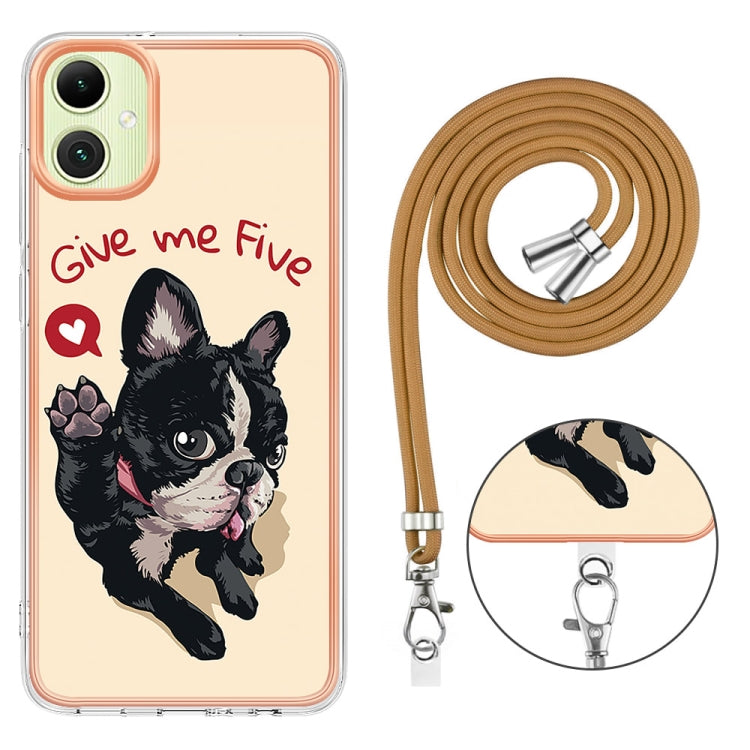 For Samsung Galaxy A06 4G Electroplating Dual-side IMD Phone Case with Lanyard