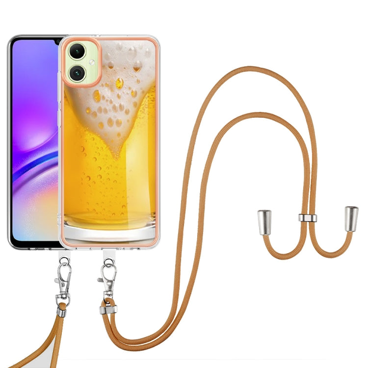 For Samsung Galaxy A06 4G Electroplating Dual-side IMD Phone Case with Lanyard
