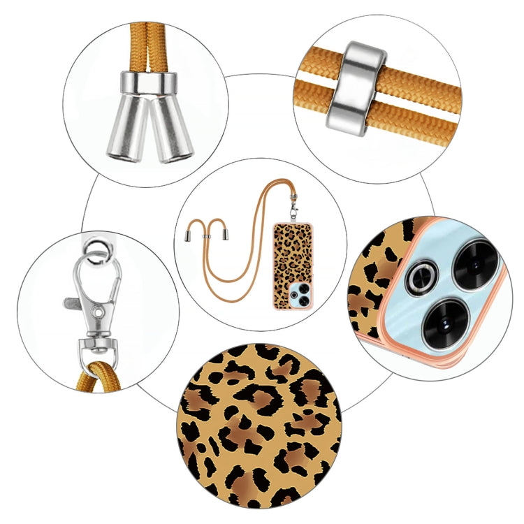 For Redmi 13 4G Electroplating Dual-side IMD Phone Case with Lanyard