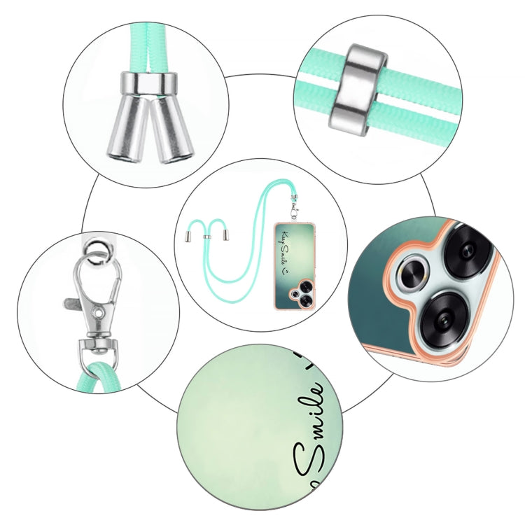 For Xiaomi Poco F6 5G Electroplating Dual-side IMD Phone Case with Lanyard