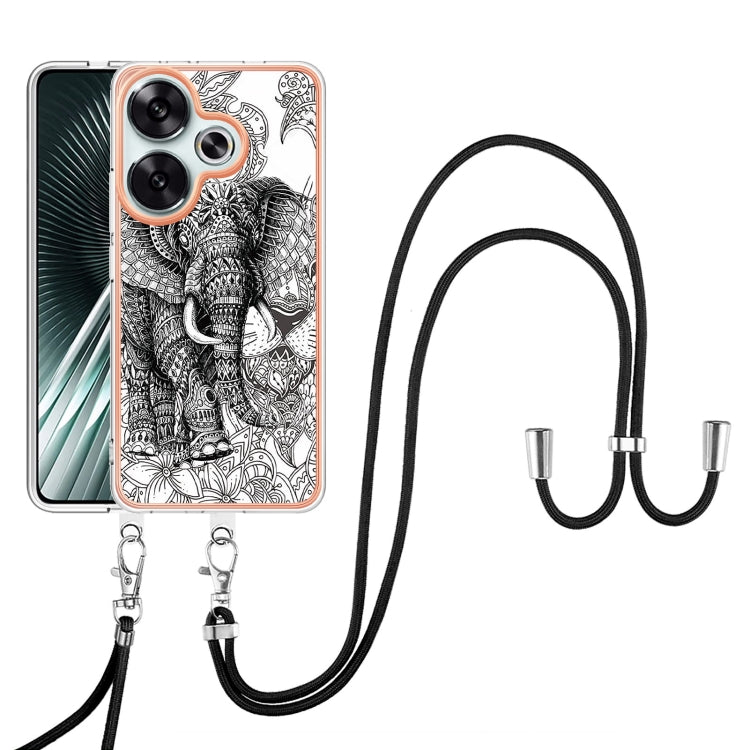 For Xiaomi Poco F6 5G Electroplating Dual-side IMD Phone Case with Lanyard