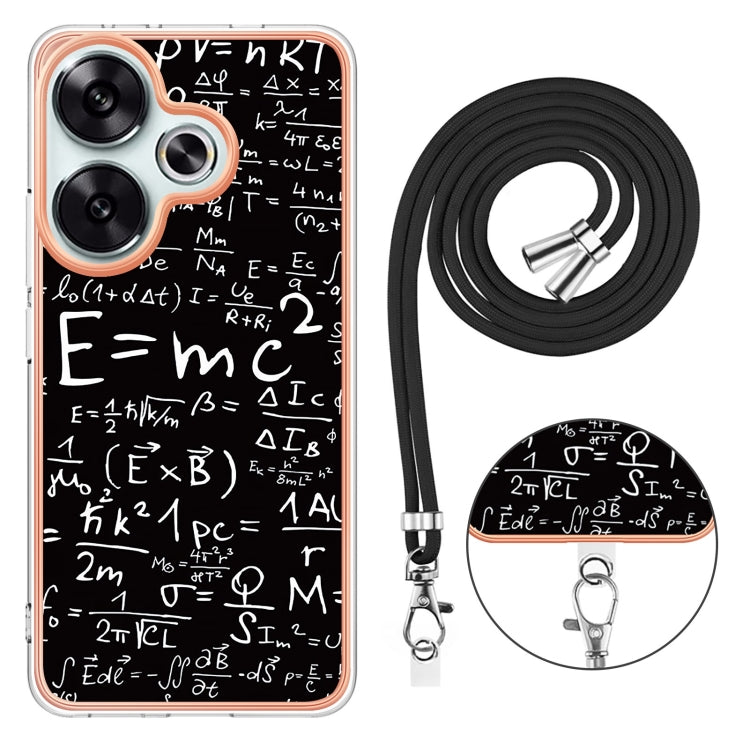 For Xiaomi Poco F6 5G Electroplating Dual-side IMD Phone Case with Lanyard