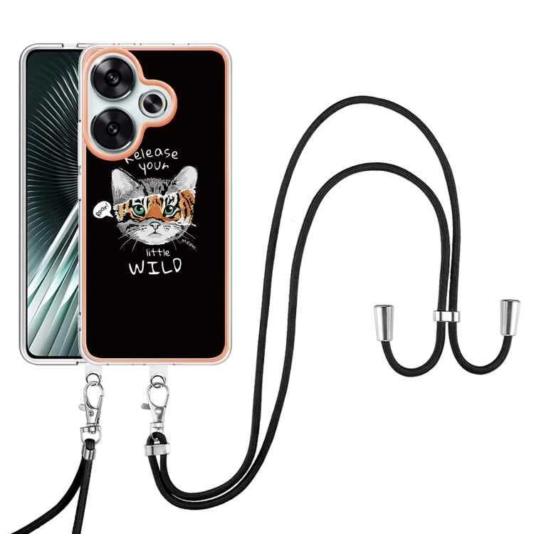 For Xiaomi Poco F6 5G Electroplating Dual-side IMD Phone Case with Lanyard