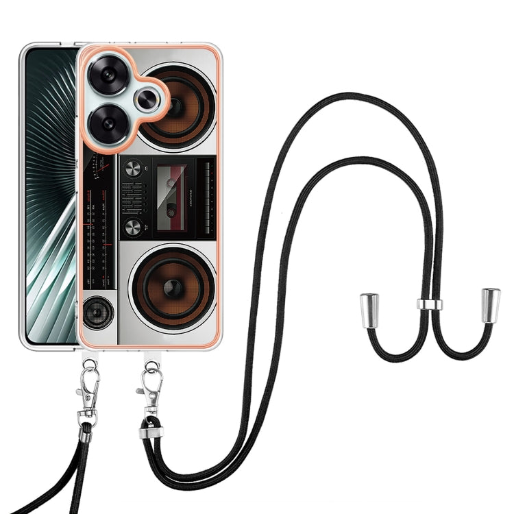 For Xiaomi Poco F6 5G Electroplating Dual-side IMD Phone Case with Lanyard