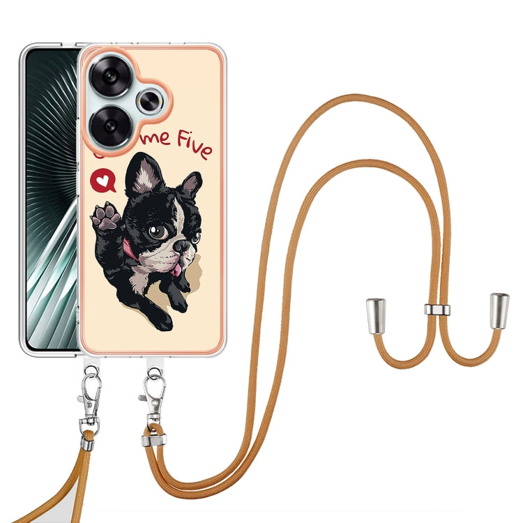 For Xiaomi Poco F6 5G Electroplating Dual-side IMD Phone Case with Lanyard