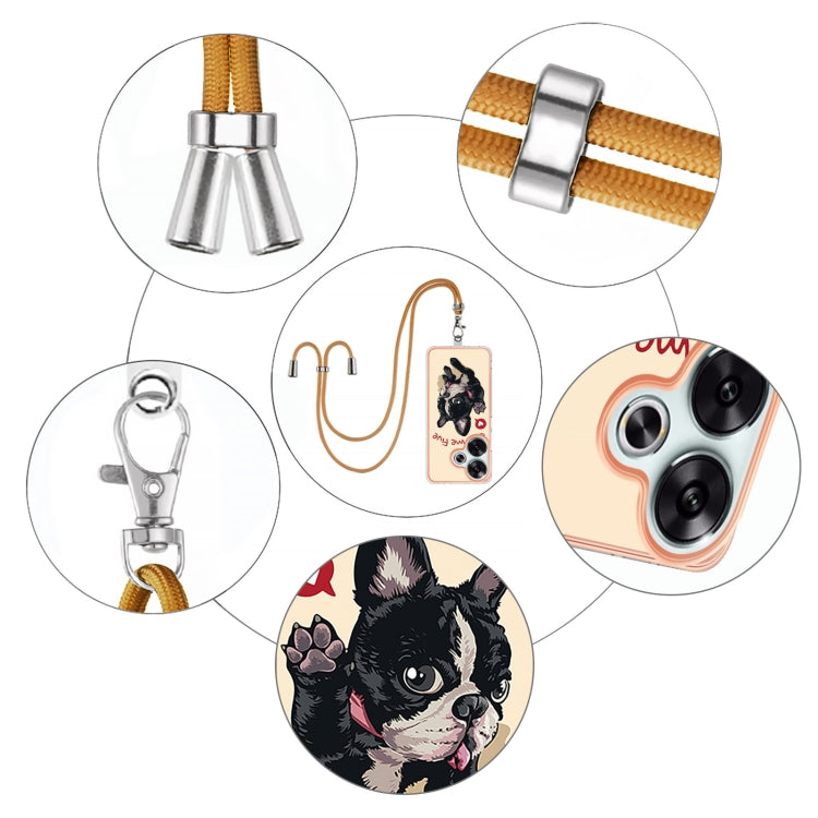 For Xiaomi Poco F6 5G Electroplating Dual-side IMD Phone Case with Lanyard