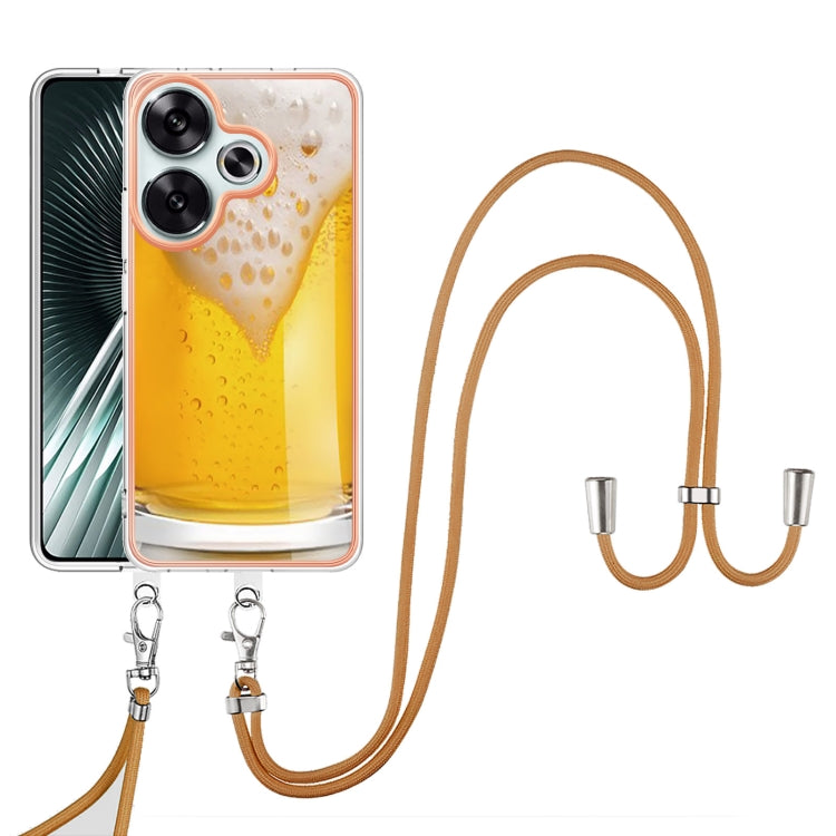 For Xiaomi Poco F6 5G Electroplating Dual-side IMD Phone Case with Lanyard