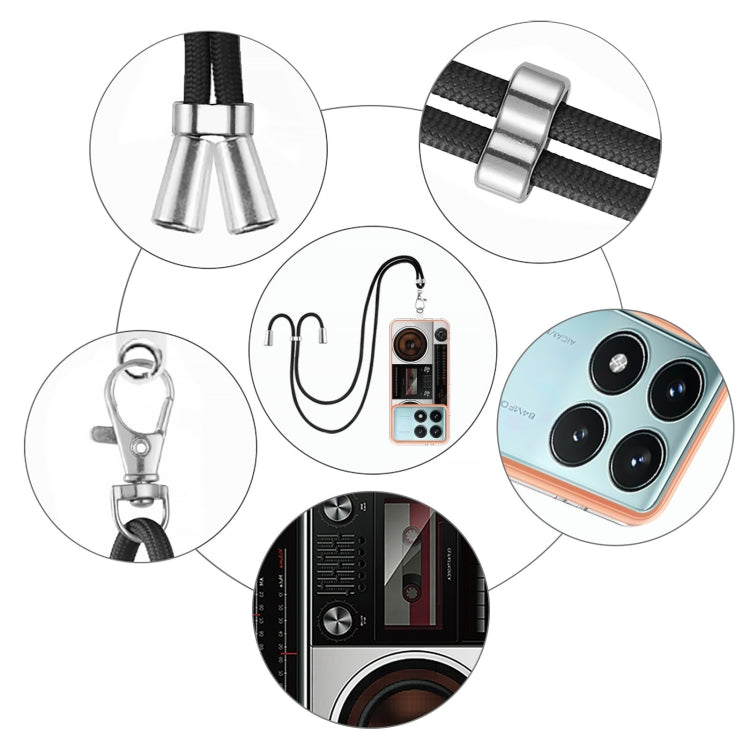 For Xiaomi Poco F6 Pro 5G Electroplating Dual-side IMD Phone Case with Lanyard