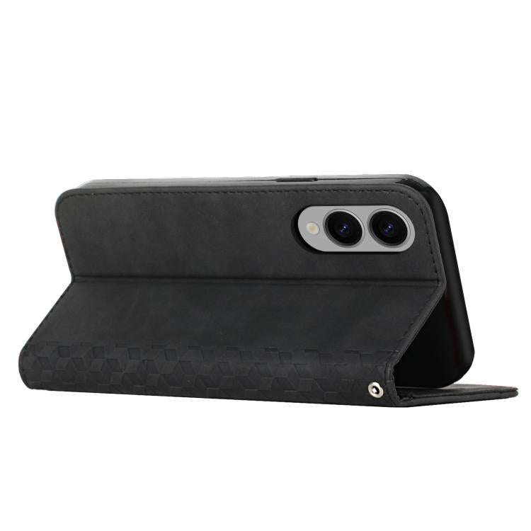 For Samsung Galaxy S25 Edge 5G Diamond Splicing Skin Feel Magnetic Leather Phone Case