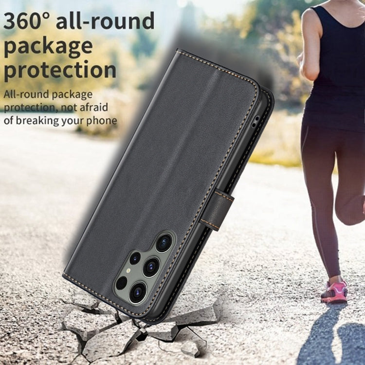For Samsung Galaxy S25 Ultra 5G Magnetic Buckle Leather Phone Case