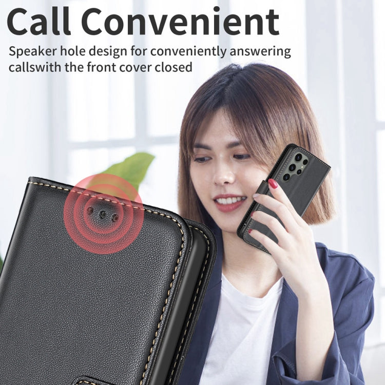 For Samsung Galaxy S25 Ultra 5G Magnetic Buckle Leather Phone Case