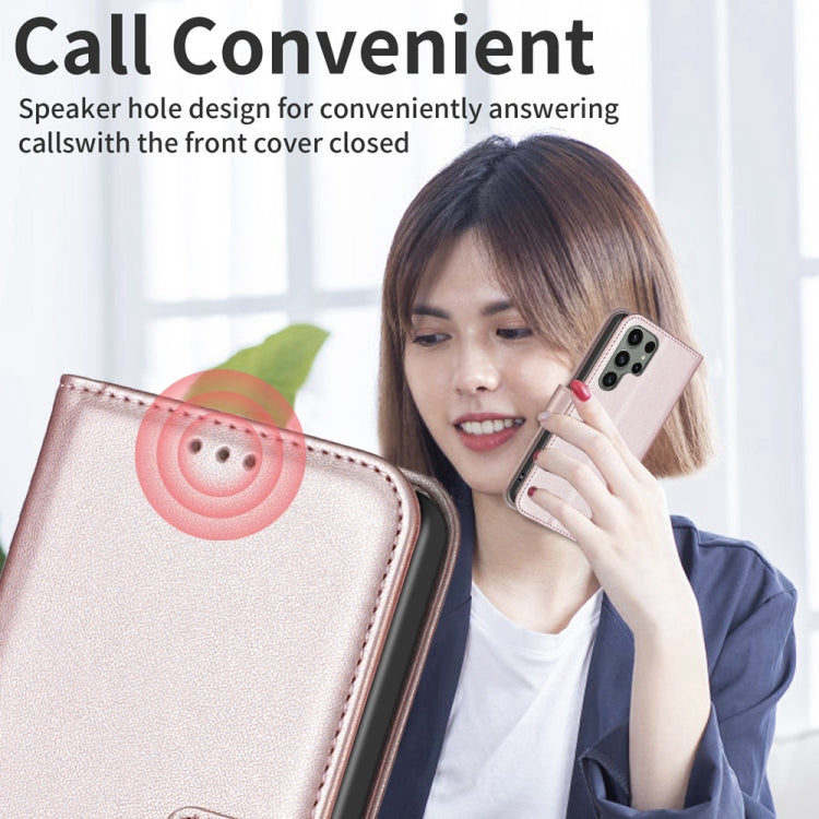 For Samsung Galaxy S25 Ultra 5G Magnetic Buckle Leather Phone Case
