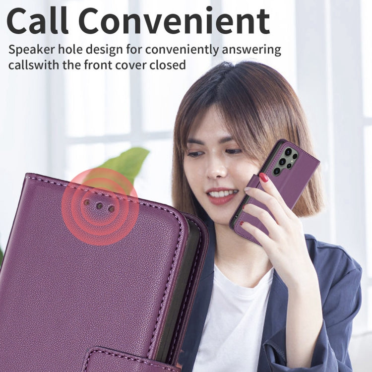 For Samsung Galaxy S25 Ultra 5G Magnetic Buckle Leather Phone Case