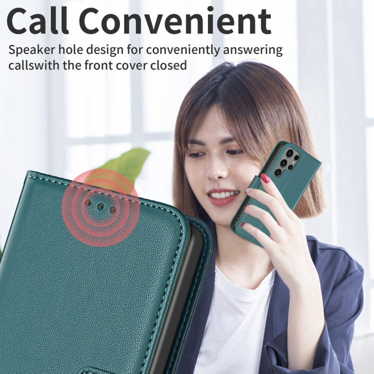 For Samsung Galaxy S25 Ultra 5G Magnetic Buckle Leather Phone Case