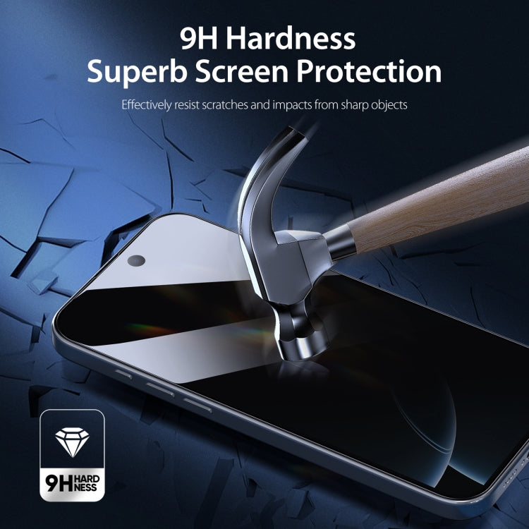 For iPhone 16 Pro Max 5pcs DUX DUCIS 0.33mm 9H High Aluminum Anti-spy HD Tempered Glass Film