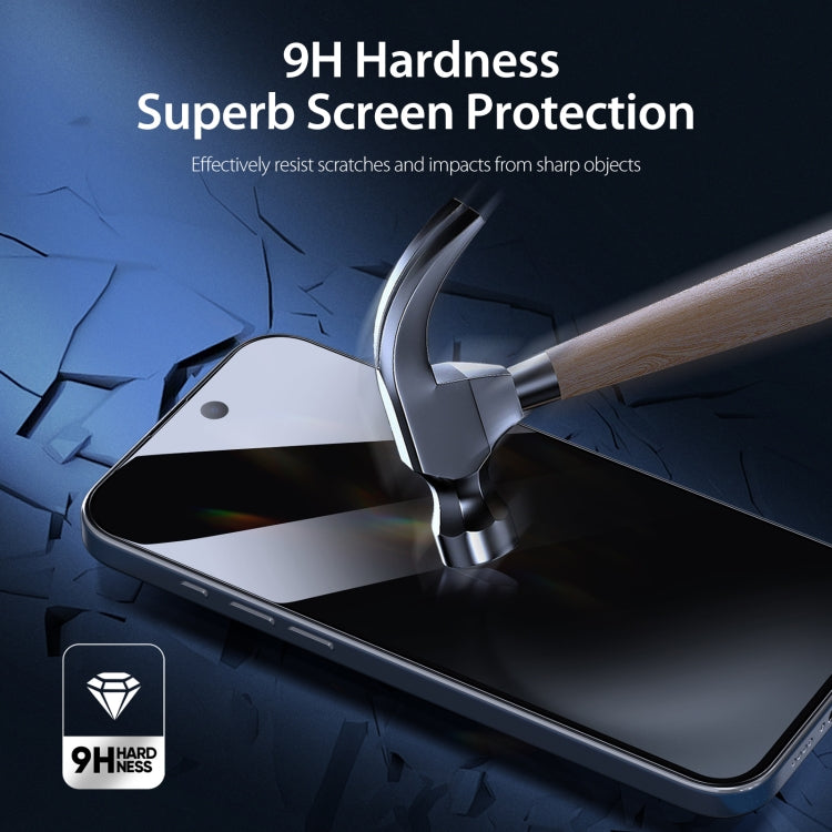 For iPhone 16 5pcs DUX DUCIS 0.33mm 9H High Aluminum Anti-spy HD Tempered Glass Film