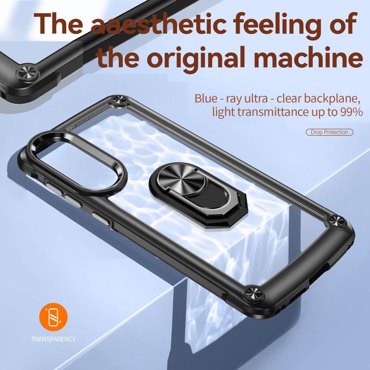 For Samsung Galaxy S25 Edge 5G TPU + PC Lens Protection Phone Case with Ring Holder