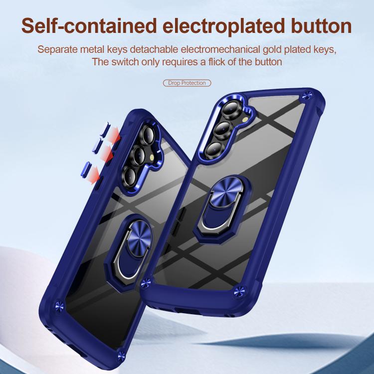 For Samsung Galaxy S25 FE 5G TPU + PC Lens Protection Phone Case with Ring Holder