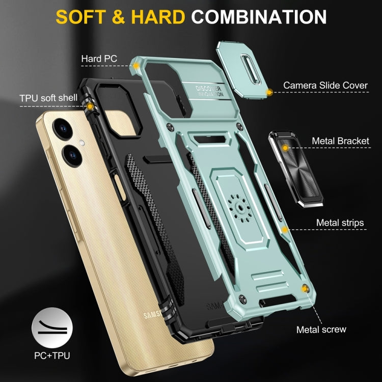 For Samsung Galaxy A06 4G Armor PC Hybrid TPU Camera Shield Phone Case