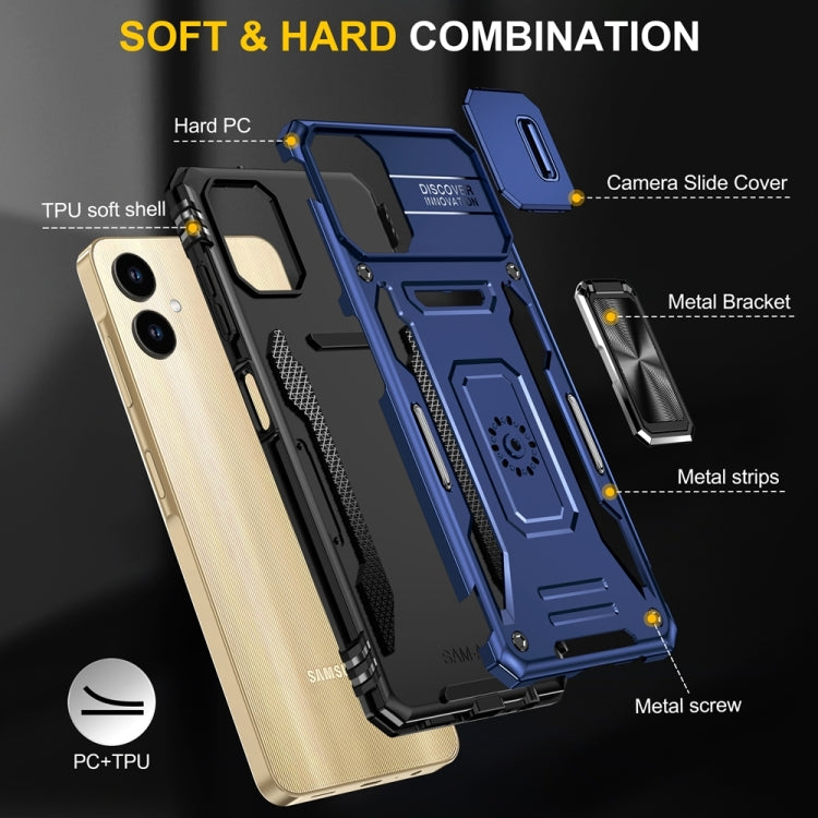 For Samsung Galaxy A06 4G Armor PC Hybrid TPU Camera Shield Phone Case