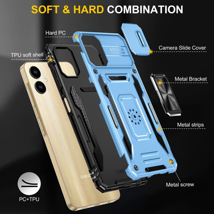 For Samsung Galaxy A06 4G Armor PC Hybrid TPU Camera Shield Phone Case