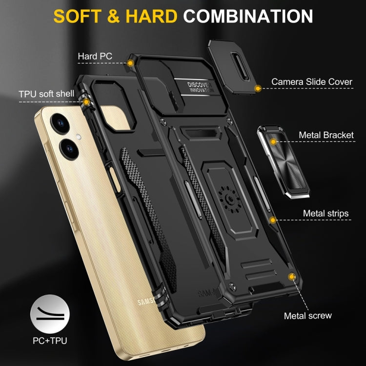 For Samsung Galaxy A06 4G Armor PC Hybrid TPU Camera Shield Phone Case