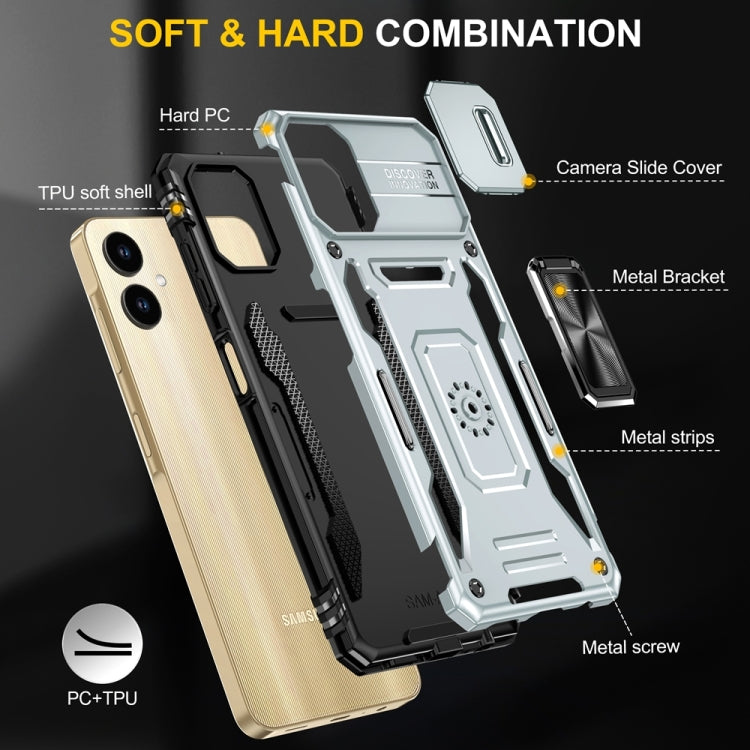 For Samsung Galaxy A06 4G Armor PC Hybrid TPU Camera Shield Phone Case