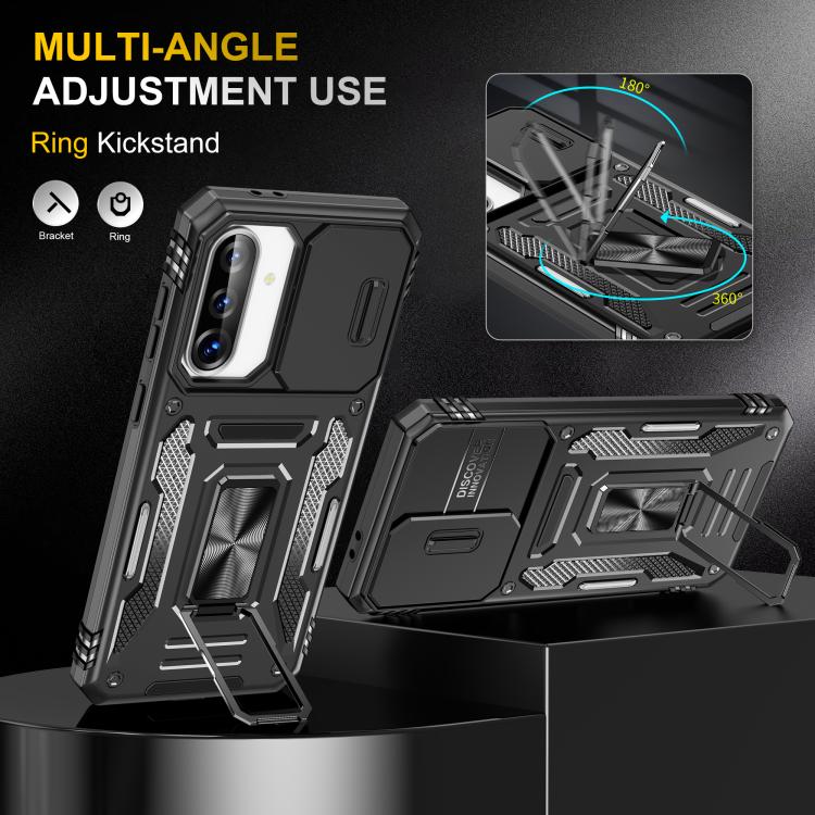 For Samsung Galaxy A36 / A56 / A37 5G Armor PC Hybrid TPU Camera Shield Phone Case