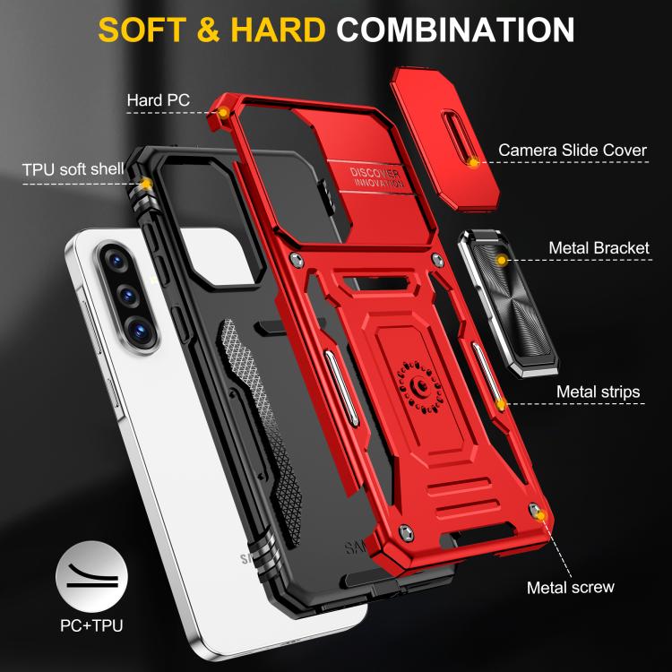 For Samsung Galaxy A36 / A56 / A37 5G Armor PC Hybrid TPU Camera Shield Phone Case