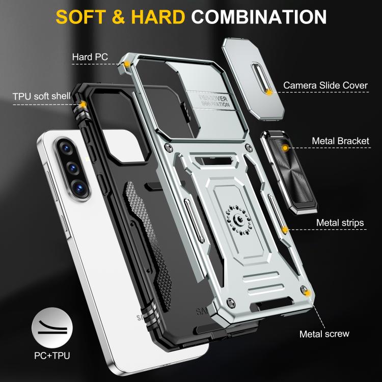 For Samsung Galaxy A36 / A56 / A37 5G Armor PC Hybrid TPU Camera Shield Phone Case