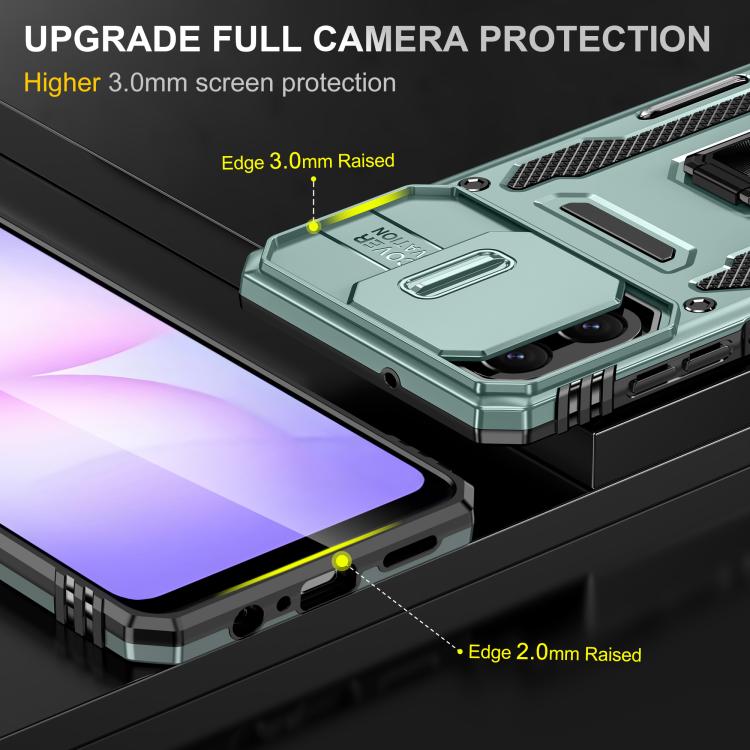 For Samsung Galaxy A07 4G Armor PC Hybrid TPU Camera Shield Phone Case