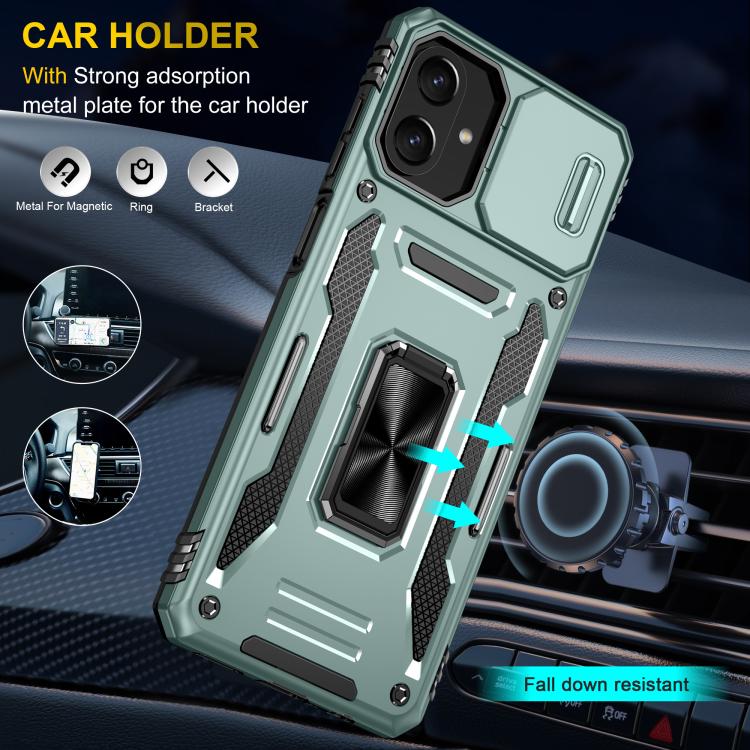 For Samsung Galaxy A07 4G Armor PC Hybrid TPU Camera Shield Phone Case