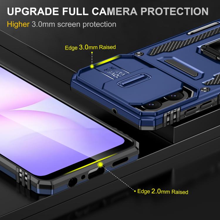 For Samsung Galaxy A07 4G Armor PC Hybrid TPU Camera Shield Phone Case